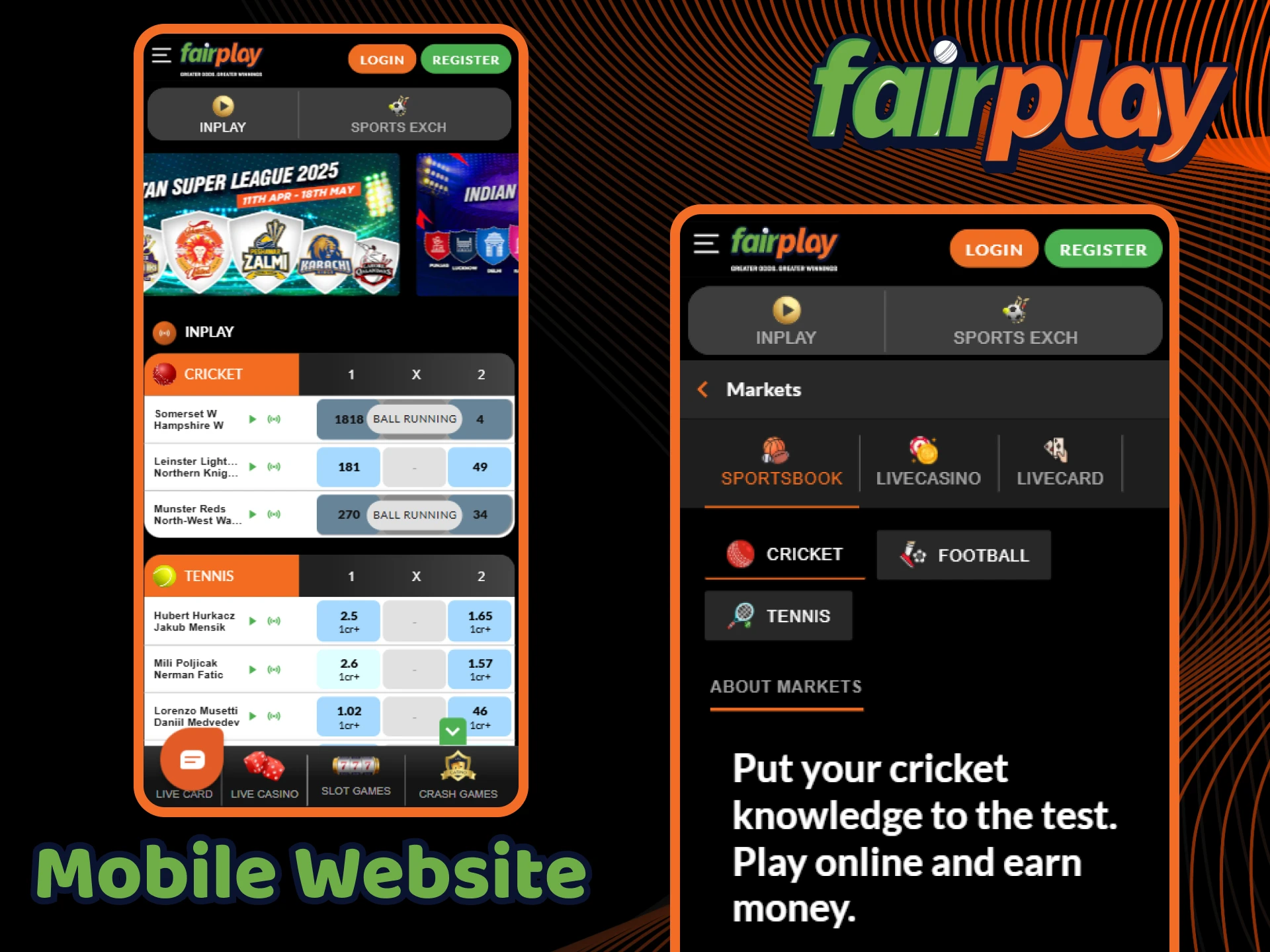 For those who prefer not to install an app, FairPlay provides a sleek, fully optimized mobile website.