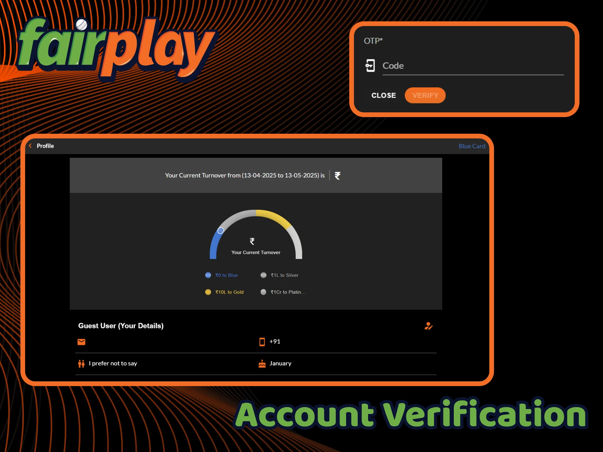 Verify your FairPlay account to unlock the full range of platform features.