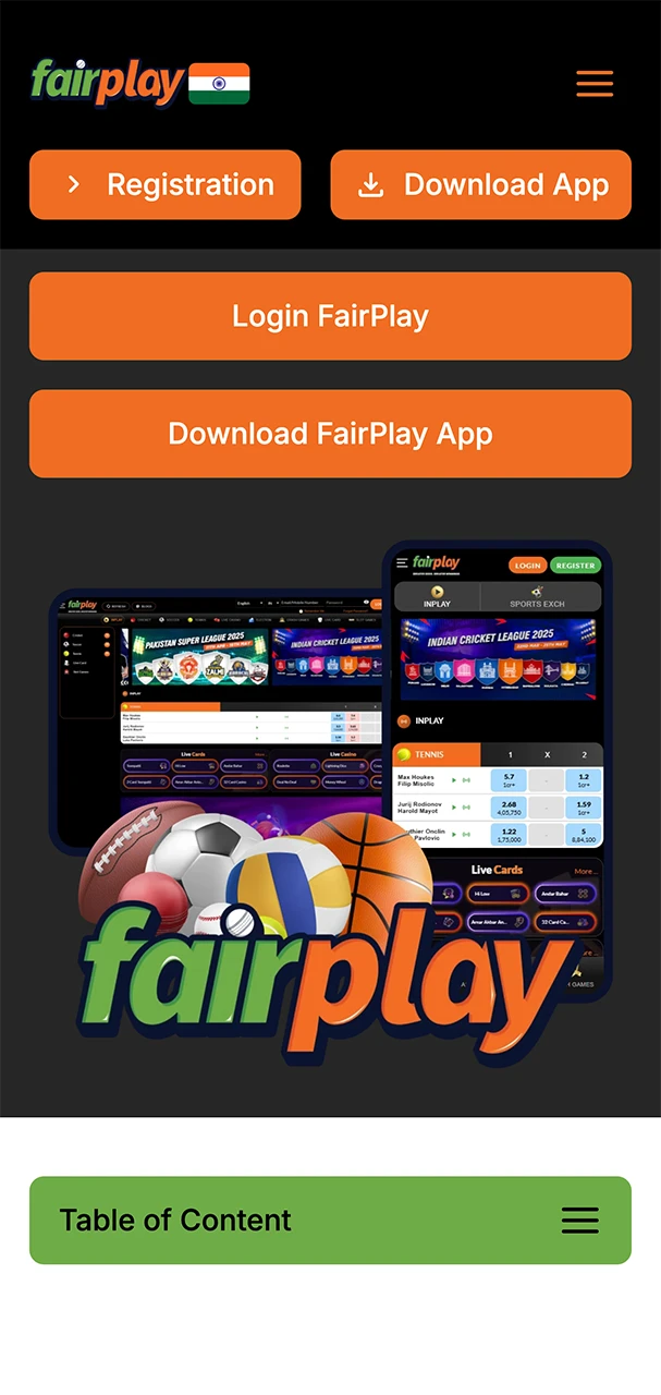To get into your personal account on the FairPlay website, simply click the login button to open the sign-in form.