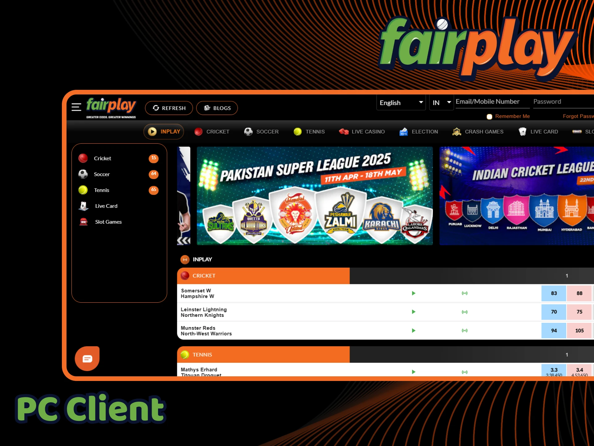 Experience FairPlay on your desktop with a client optimized for any computer.