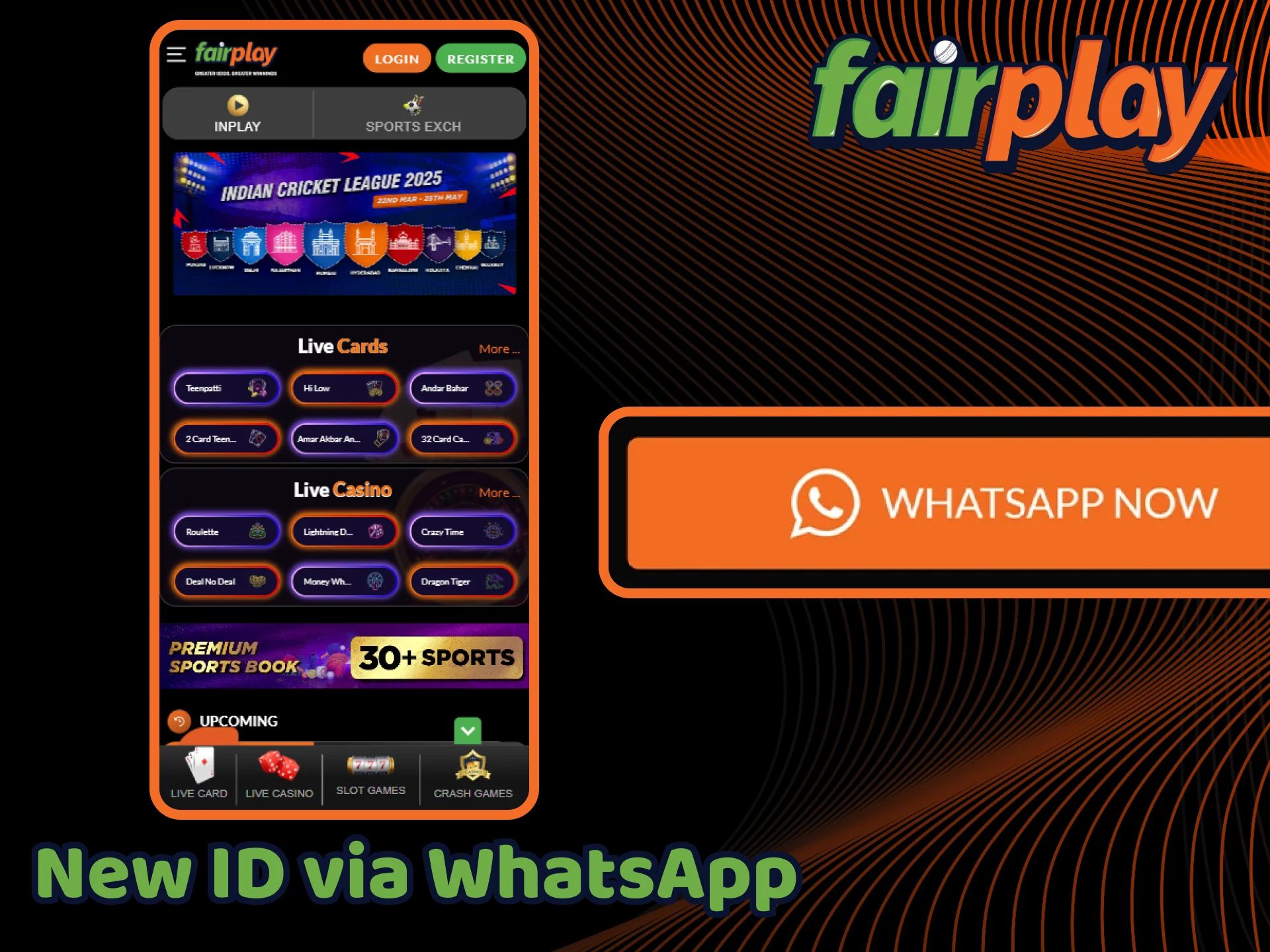 Sign up for FairPlay quickly via WhatsApp.