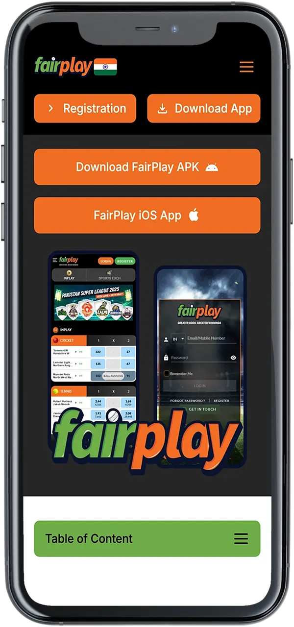Get the FairPlay app installed to take your gaming and betting experience with you wherever you go.